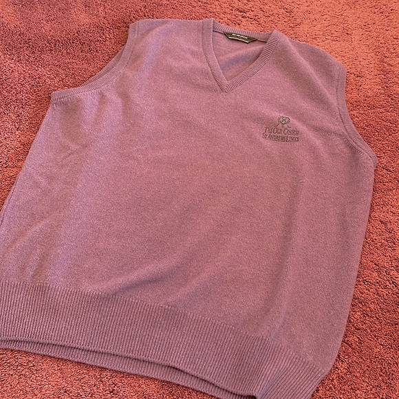 St.Andrews Links Old Course wool vest sweater -L - Picture 2 of 8